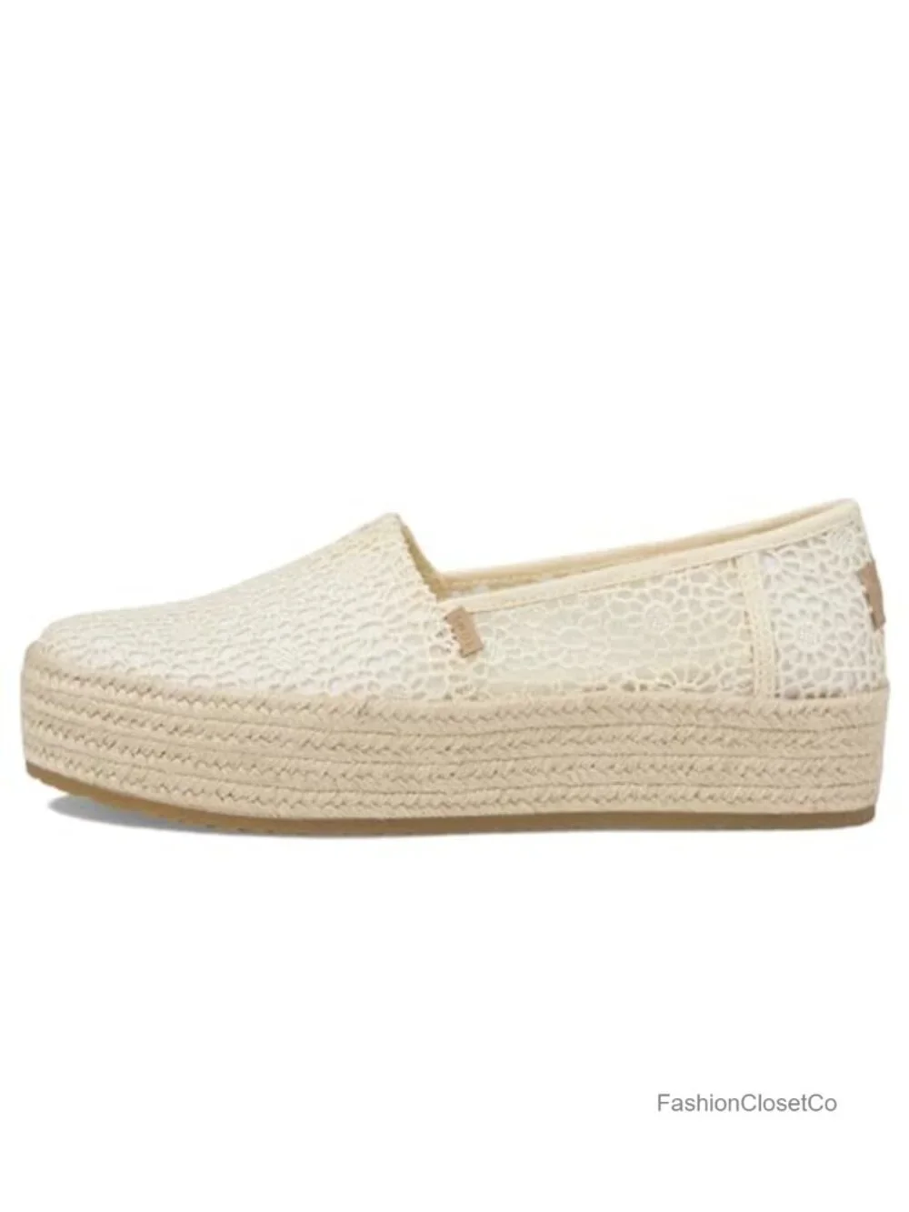TOMS Valencia Espadrille Slip-On Flats with OrthoLite Insole, Padded Heel,